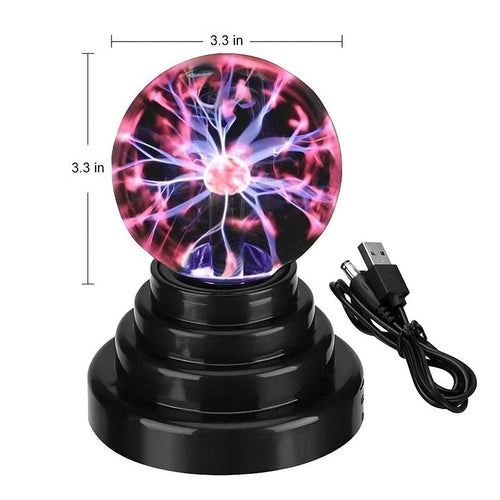 USB Plasma Ball Lamp – Colorful Lightning Globe